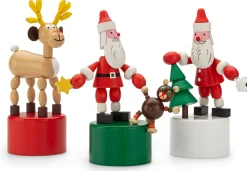 Physikalisches Spielzeug|Holzspielzeug * Detoa Albrechtice Drückfigur Rentier