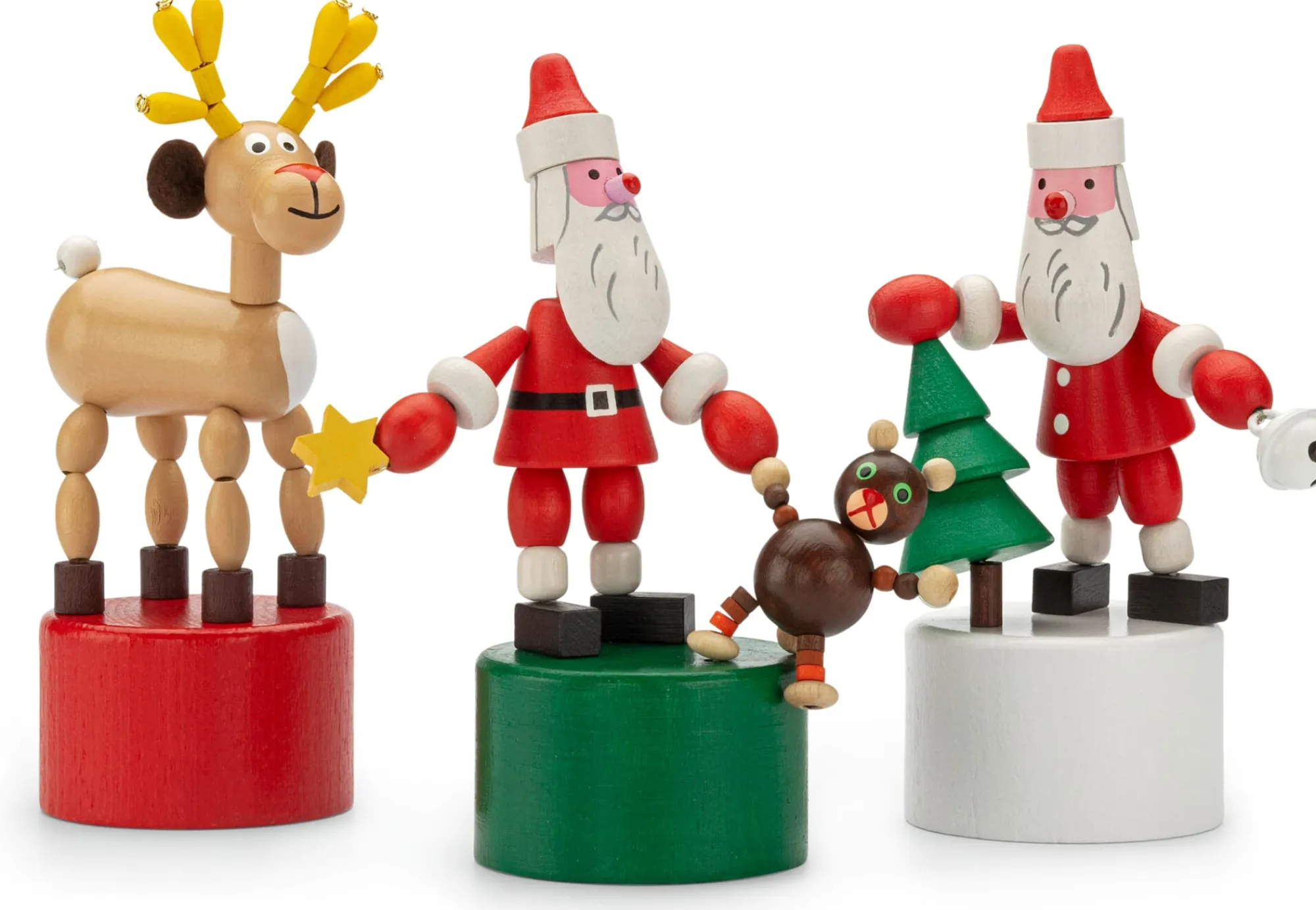 Physikalisches Spielzeug|Holzspielzeug * Detoa Albrechtice Drückfigur Rentier