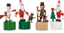 Physikalisches Spielzeug|Holzspielzeug * Detoa Albrechtice Drückfigur Weihnachtsmann