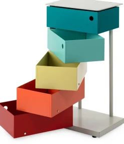 Büroschränke|Kleinmöbel * Dottus Trade Drehladen-Container Stahlblech 5-fach Polychrom Dario