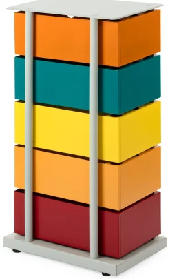 Büroschränke|Kleinmöbel * Dottus Trade Drehladen-Container Stahlblech 5-fach Polychrom Bruno