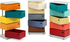 Büroschränke|Kleinmöbel * Dottus Trade Drehladen-Container Stahlblech 5-fach Polychrom Bruno