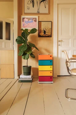 Büroschränke|Kleinmöbel * Dottus Trade Drehladen-Container Stahlblech 5-fach Polychrom Bruno