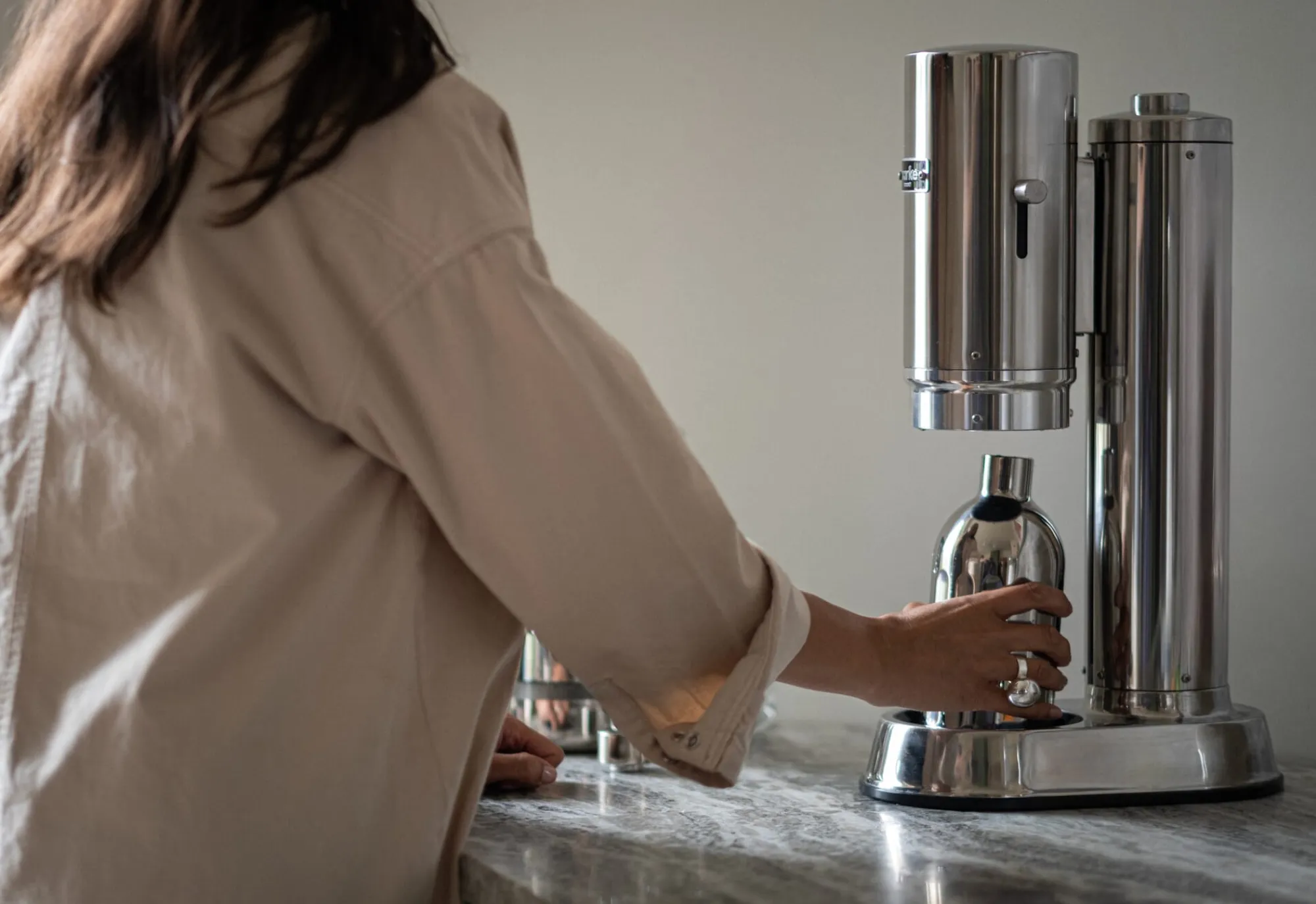 Trinkflaschen|Servierzubehör * Aarke Edelstahlflasche zu Wassersprudler Carbonator Pro