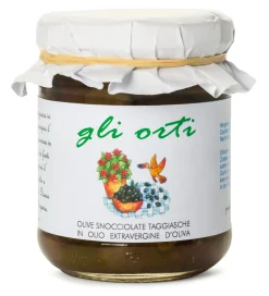 Obst & Gemüse * Gli Orti di Massimo Galleano Entsteinte Taggiasca-Oliven in Olivenöl