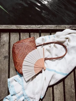 Weitere Accessoires * Fächer Birnbaumholz Beige