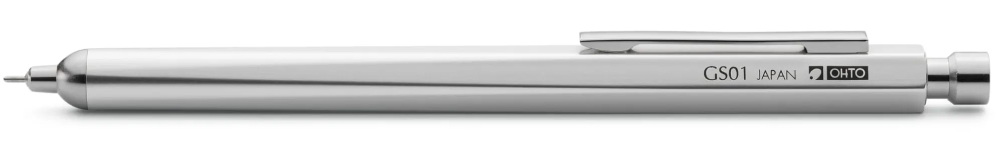 Tintenroller|Kugelschreiber * Ohto Feinminen-Gelroller Aluminium Silberfarben