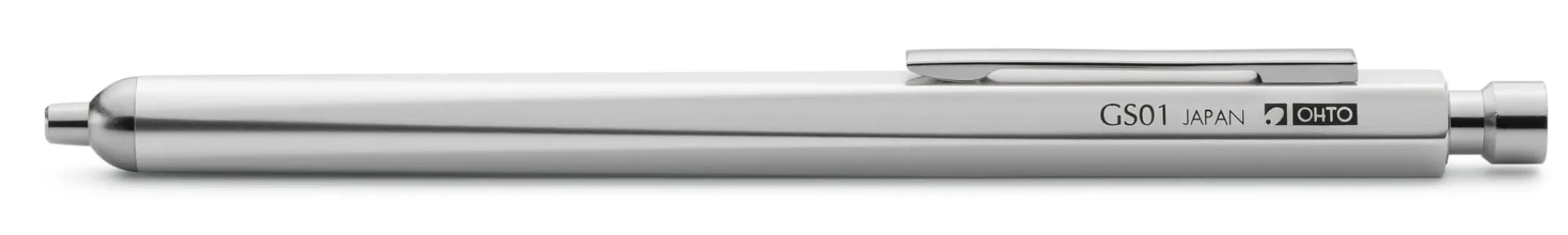 Tintenroller|Kugelschreiber * Ohto Feinminen-Gelroller Aluminium Silberfarben