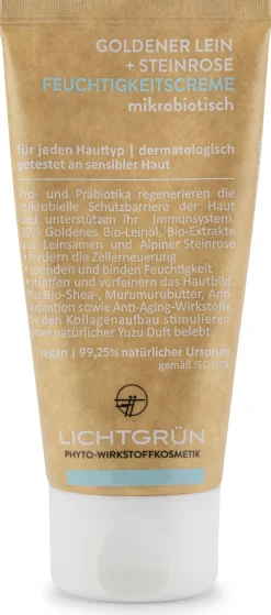 Hautpflege * LICHTGRÜN® Feuchtigkeitscreme Goldener Lein und Steinrose