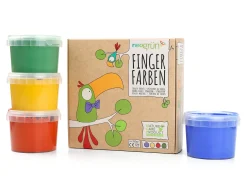 Zeichnen, Malen & Markieren|Buntstifte * Neogrün Fingerfarben 4er-Set Grundfarben