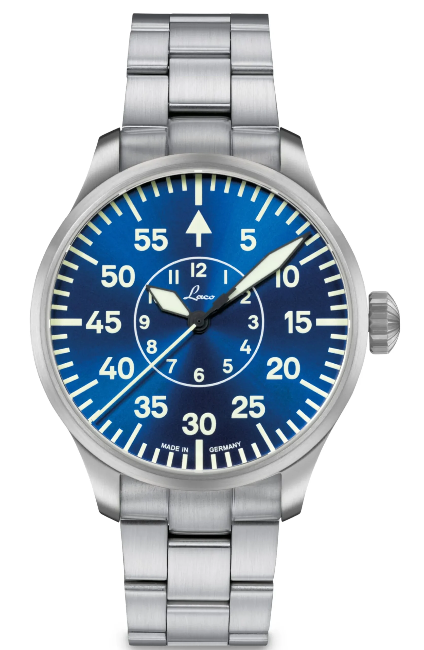Armbanduhren * Laco Uhrenmanufaktur Fliegeruhr Basis Aachen Blaue Stunde Ø 42 mm Automatik