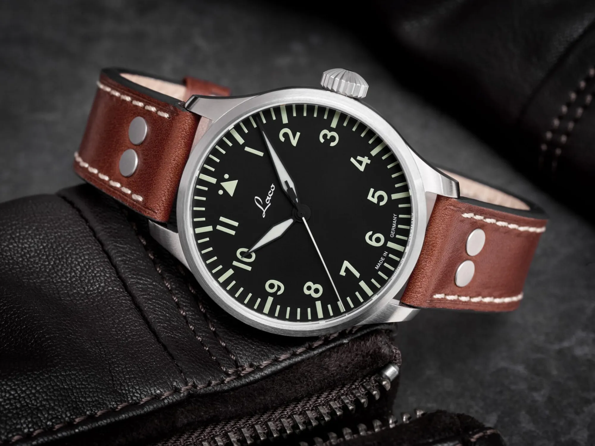Armbanduhren * Laco Uhrenmanufaktur Fliegeruhr Basis Augsburg Ø 42 mm Automatik