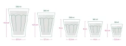 Gläser * Duralex Französisches Bistroglas
