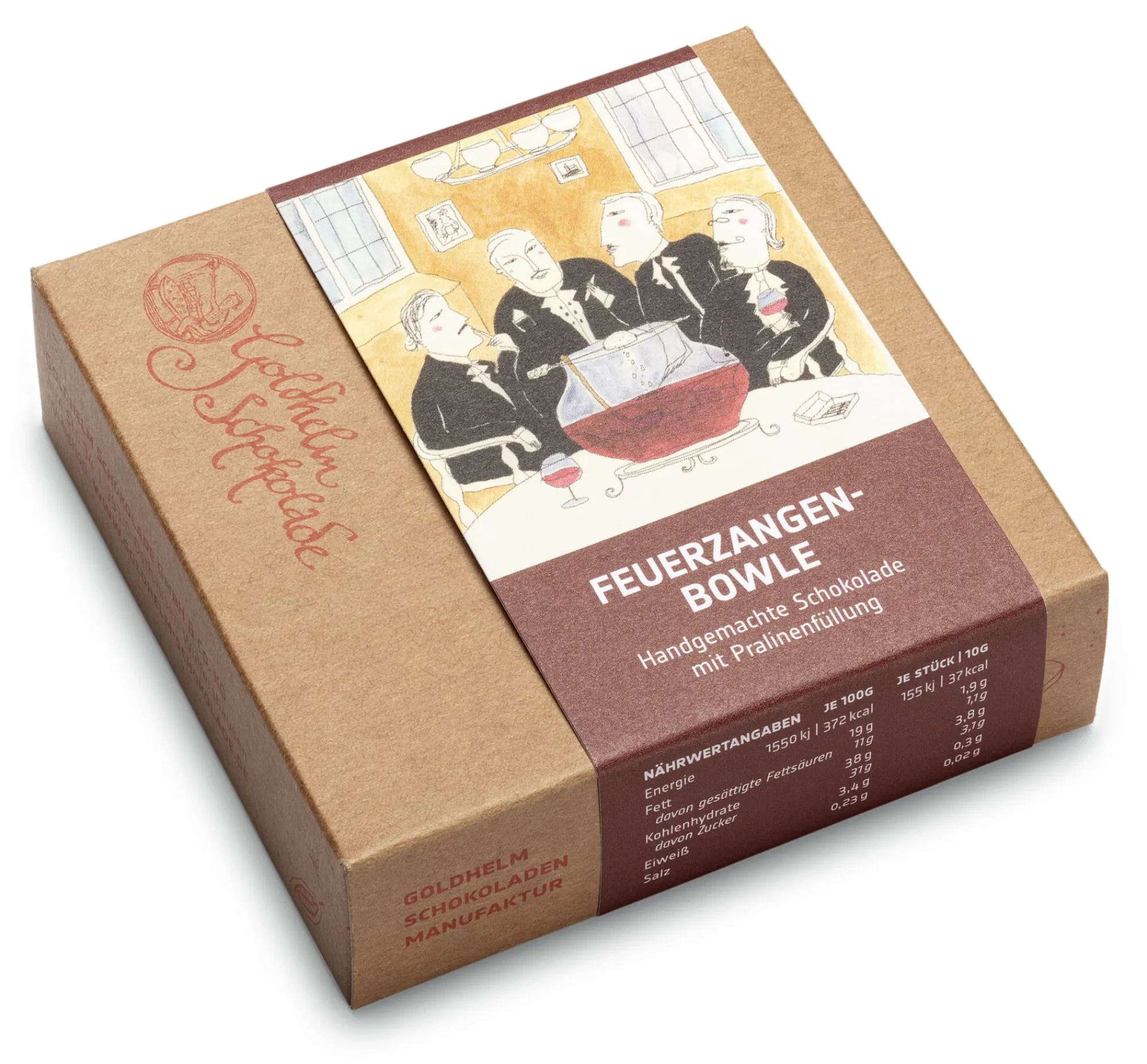 Schokolade * Goldhelm Schokoladen Manufaktur Ganache-Schokolade Feuerzangenbowle
