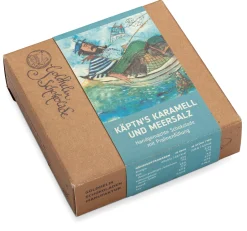 Schokolade * Goldhelm Schokoladen Manufaktur Ganache-Schokolade „Käptn’s Karamell und Meersalz“