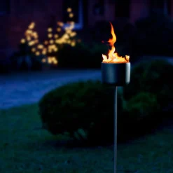Gartenfackeln|Gartenbeleuchtung * LEDA Gartenfackel Gusseisen
