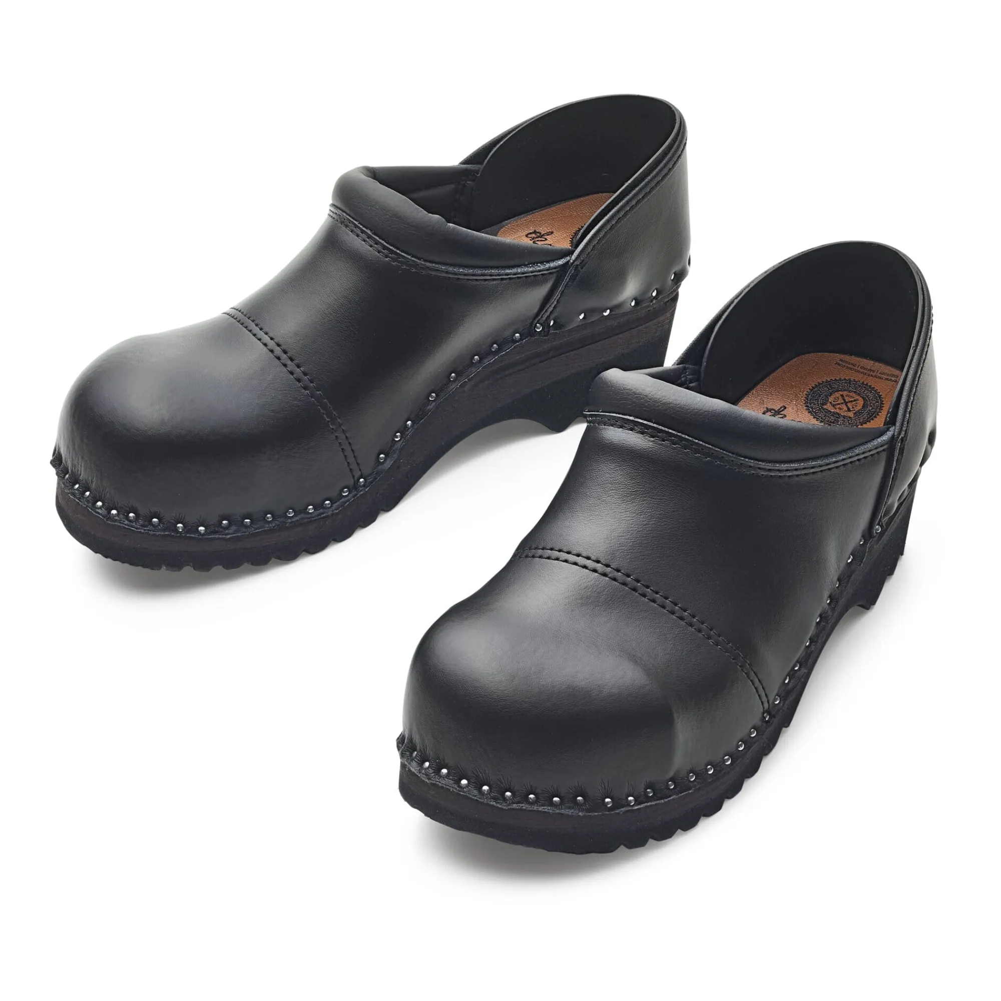 Gartenbekleidung|Arbeitsbekleidung * Troentorp Clogs Garten-Holzschuh mit Schutzkappe Schwarz