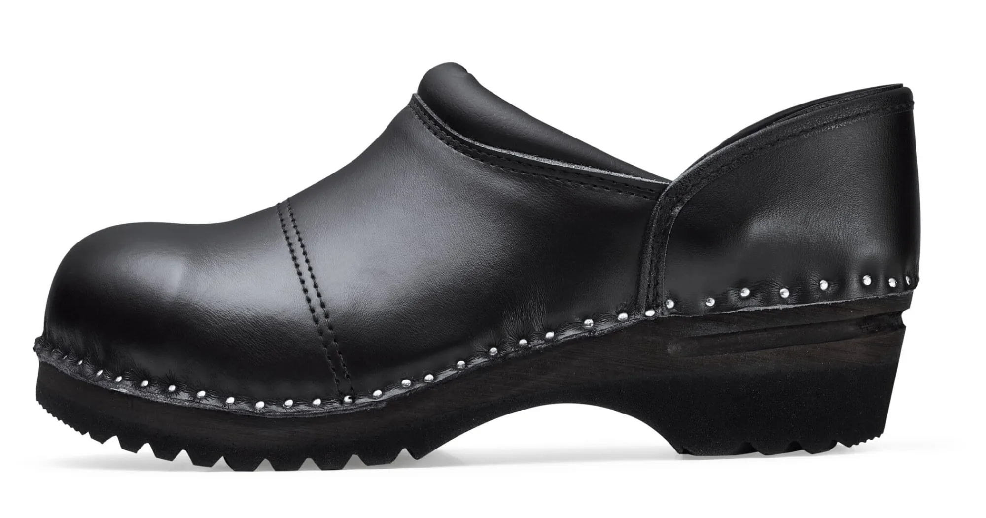 Gartenbekleidung|Arbeitsbekleidung * Troentorp Clogs Garten-Holzschuh mit Schutzkappe Schwarz