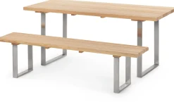 Gartentische * Auhof-Werkstätten Gartentisch Lärchenholz mit Edelstahlgestell
