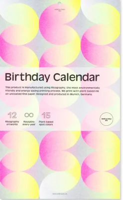 Wandkalender|Zeitplaner & Kalender * Herr & Frau Rio Geburtstagskalender Riso