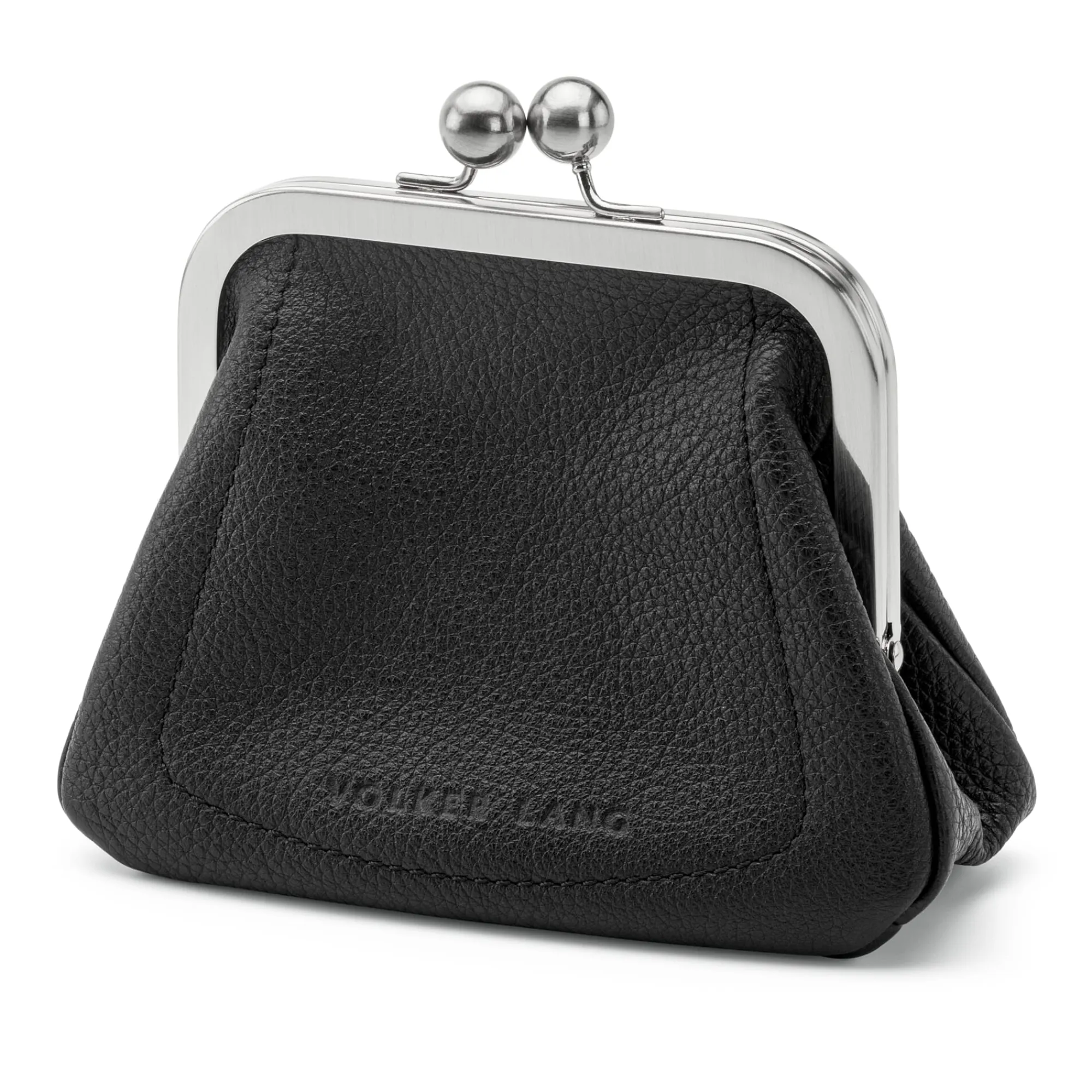 Geldbörsen|Geldbörsen * Volker Lang Accessoires Geldbörse Hirschleder groß Schwarz
