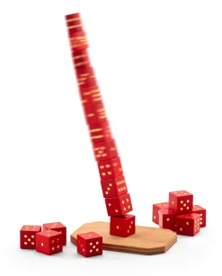 Holzspielzeug|Gesellschaftsspiele * Holz Bi-Ba-Butze Kristian Finken Geschicklichkeitsspiel Würfelturm