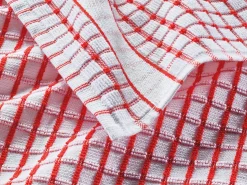 Geschirrtücher * Herka Geschirrtuch Ftiergewebe Rot
