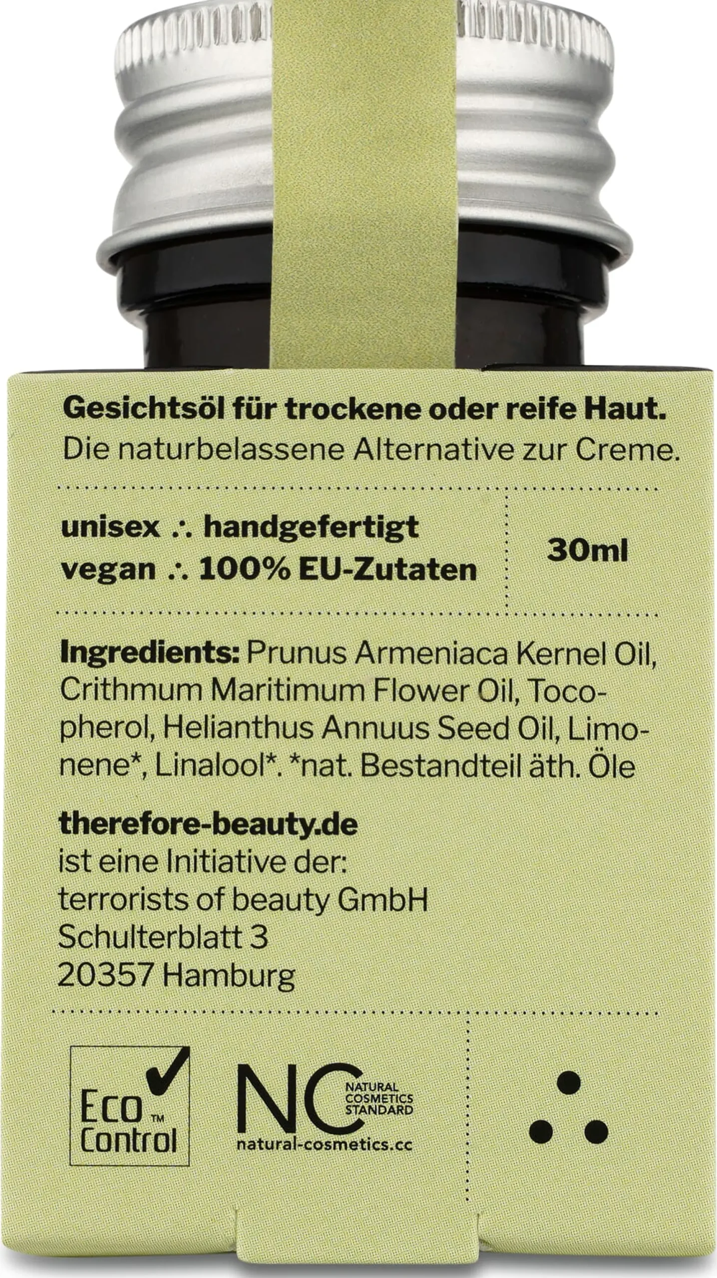 Ätherische Öle|Hautpflege * therefore beauty Gesichtsöl tob