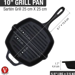Pfannen * Victoria Grillpfanne Gusseisen