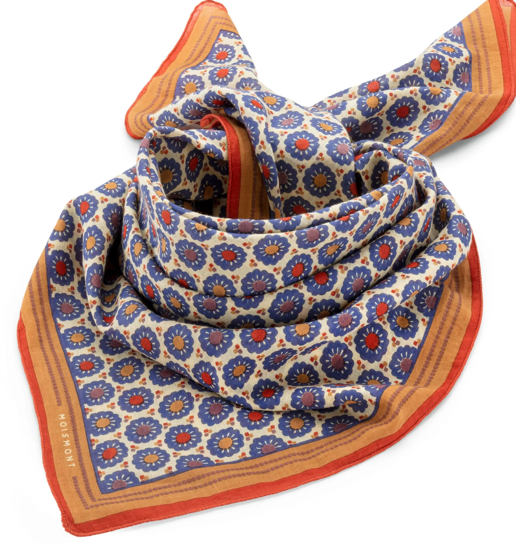 Schals & Tücher|Schals & Tücher * Moismont Halstuch N° 715 Floral, Braun-Blau-Rot