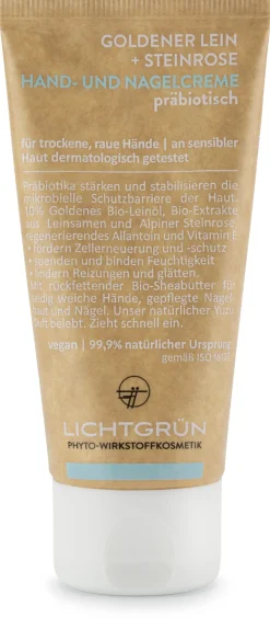 Hautpflege * LICHTGRÜN® Hand- und Nagelcreme Goldener Lein und Steinrose