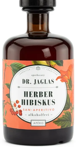 Alkoholfreie Aperitife & Cocktails * Dr. Jaglas Herber Hibiskus alkoholfreier Aperitif