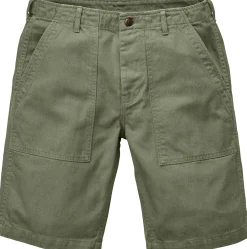 Hosen * Pike Brothers Herren-Baumwollshorts 1962 Oliv