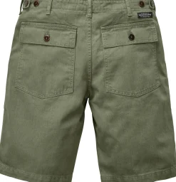 Hosen * Pike Brothers Herren-Baumwollshorts 1962 Oliv