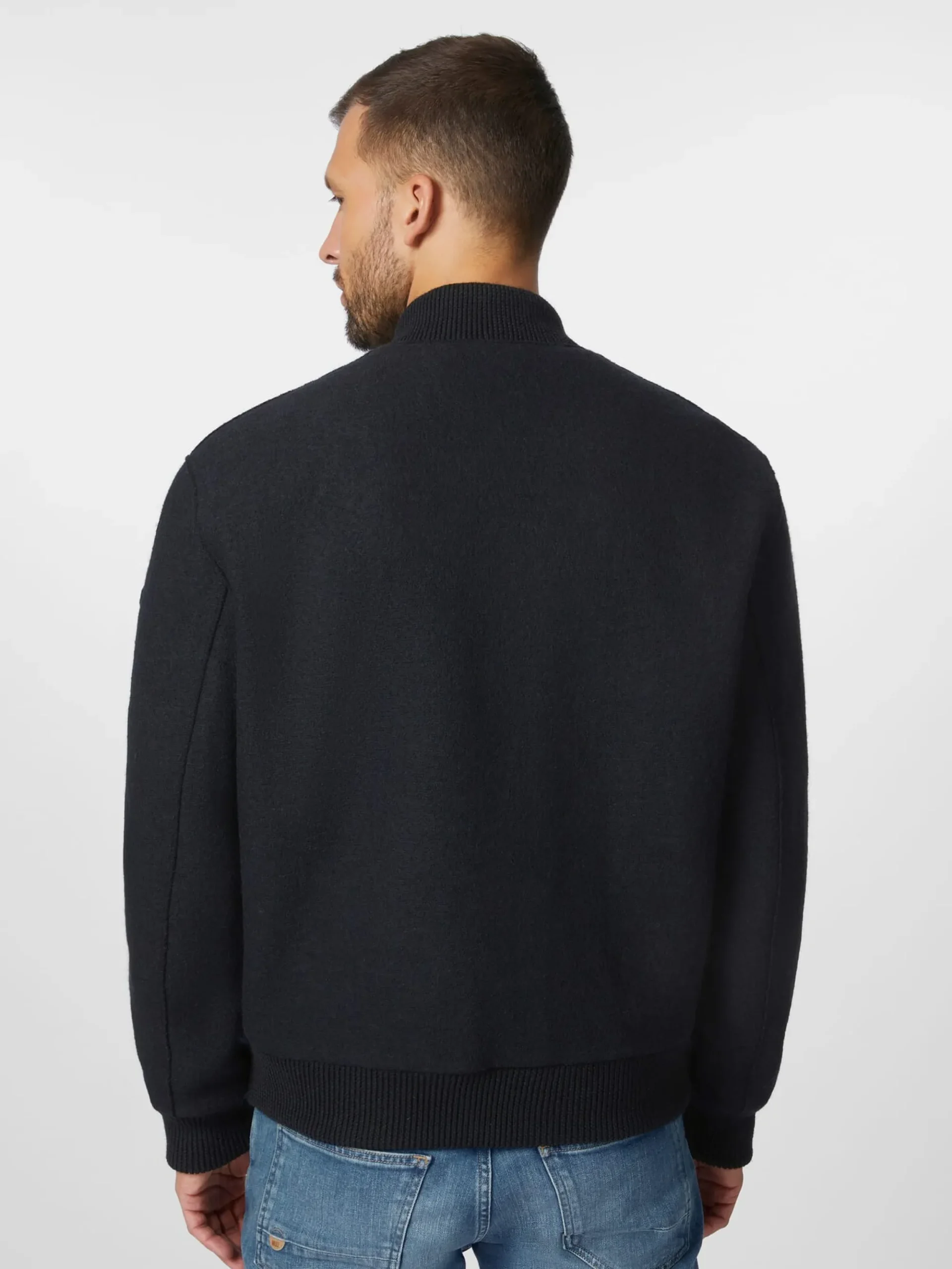 Jacken * LangerChen Herrenblouson Wolle Schwarz