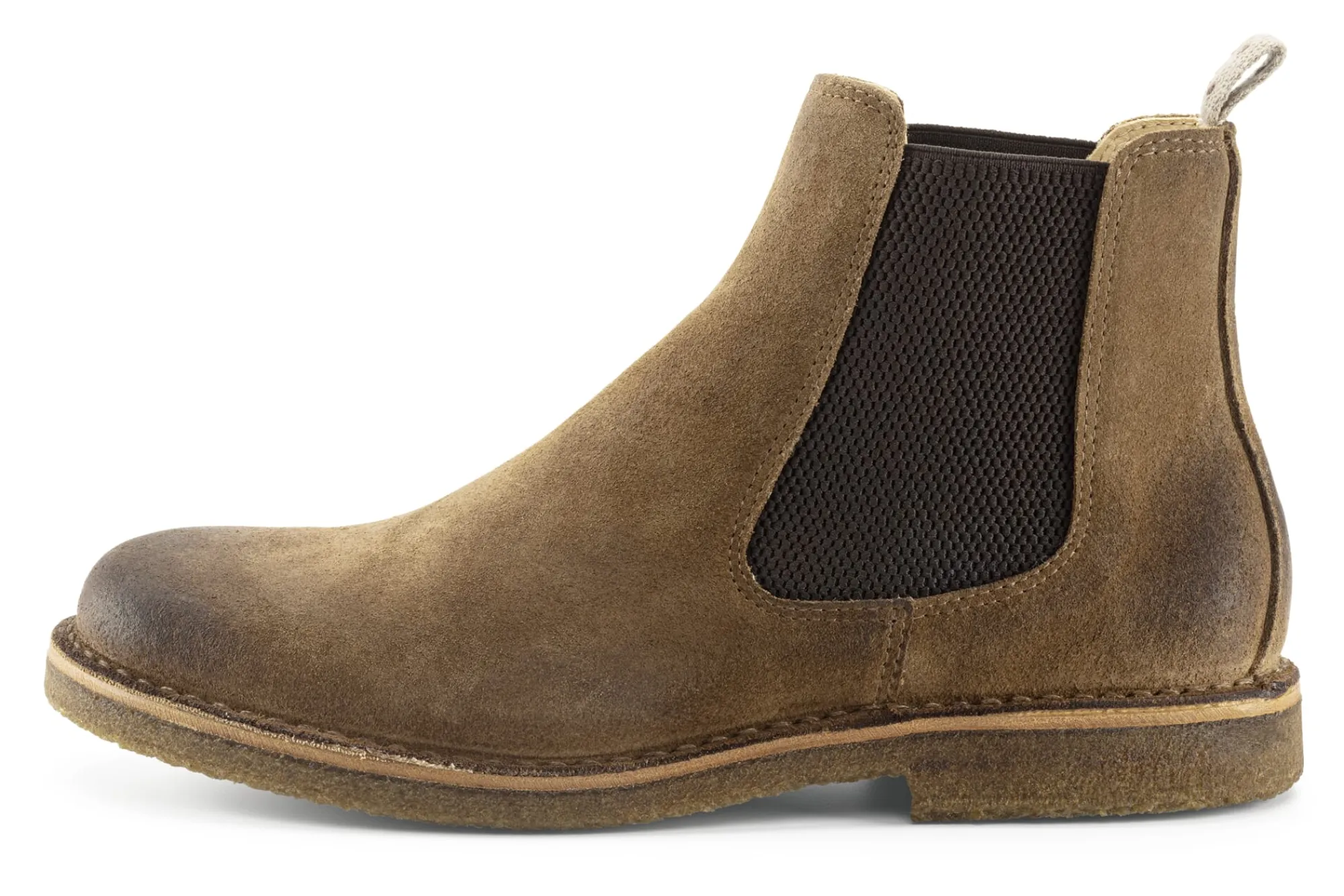 Stiefel * Astorflex Herren-Chelsea-Boot Velours Braun