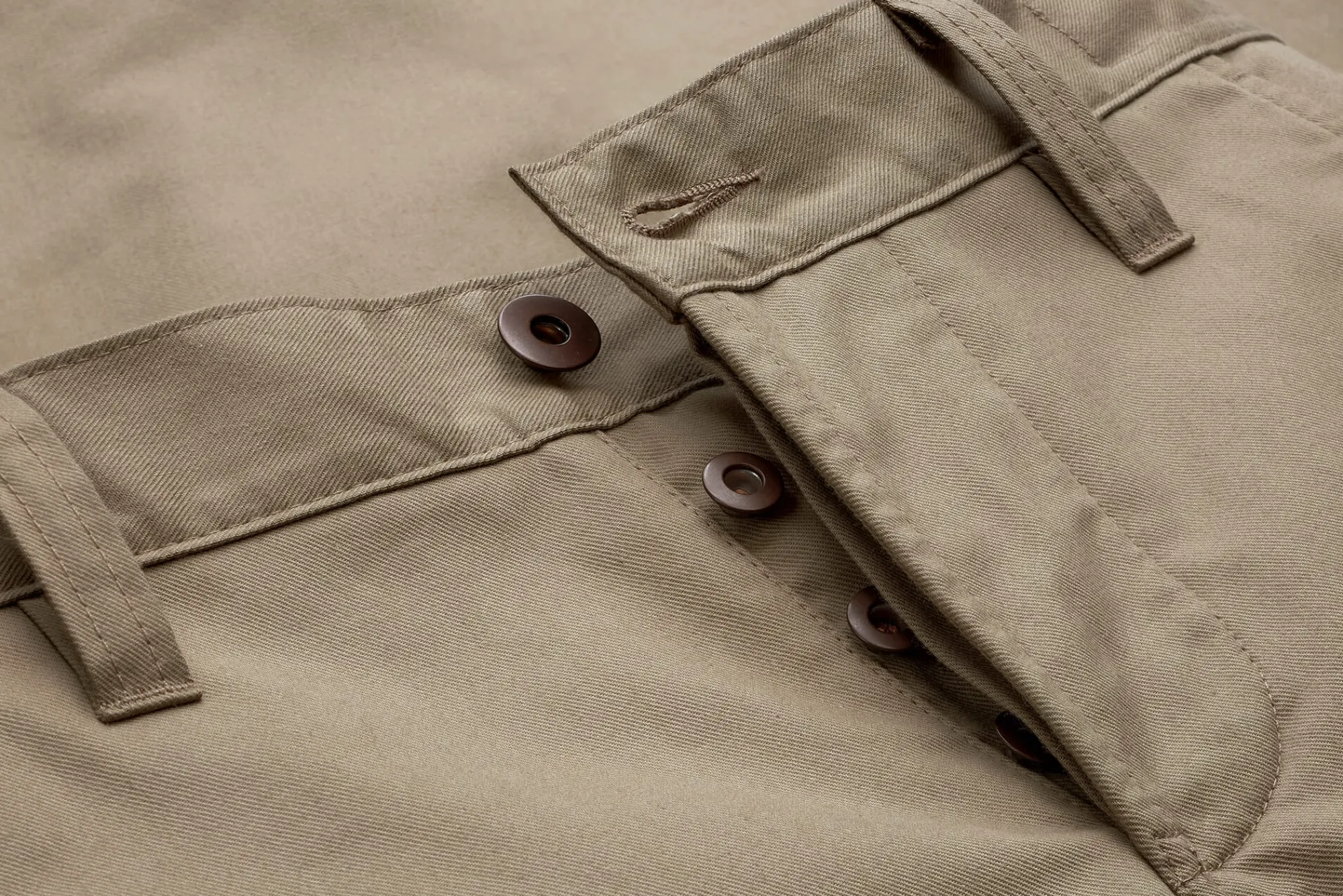 Hosen * Blaumann Herrenchino Knopfleiste Beige