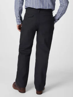 Hosen * Blue de Gênes Herrenchino mit Bundfalte Dunkelblau