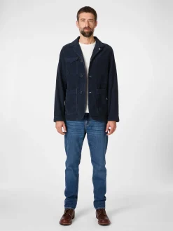 Sakkos * Blue de Gênes Herren-Cordblazer Blau