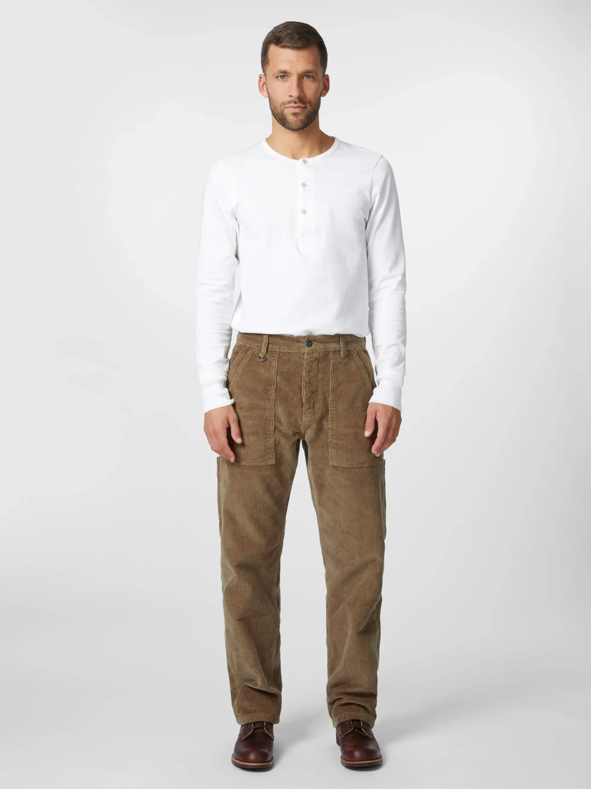 Hosen * Pike Brothers Herren-Cordhose Utility 1967 Mittelbraun