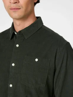 Hemden * Knowledge Cotton Apparel Herrenhed Bauwocord Dunkelgrün