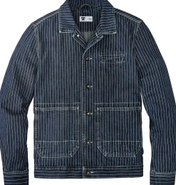 Hemden * Tellason Herren-Hedjacke getreift Denim