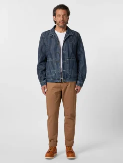 Hemden * Tellason Herren-Hedjacke getreift Denim