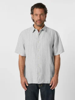 Hemden * Knowledge Cotton Apparel Herrenhed einen getreift Grau