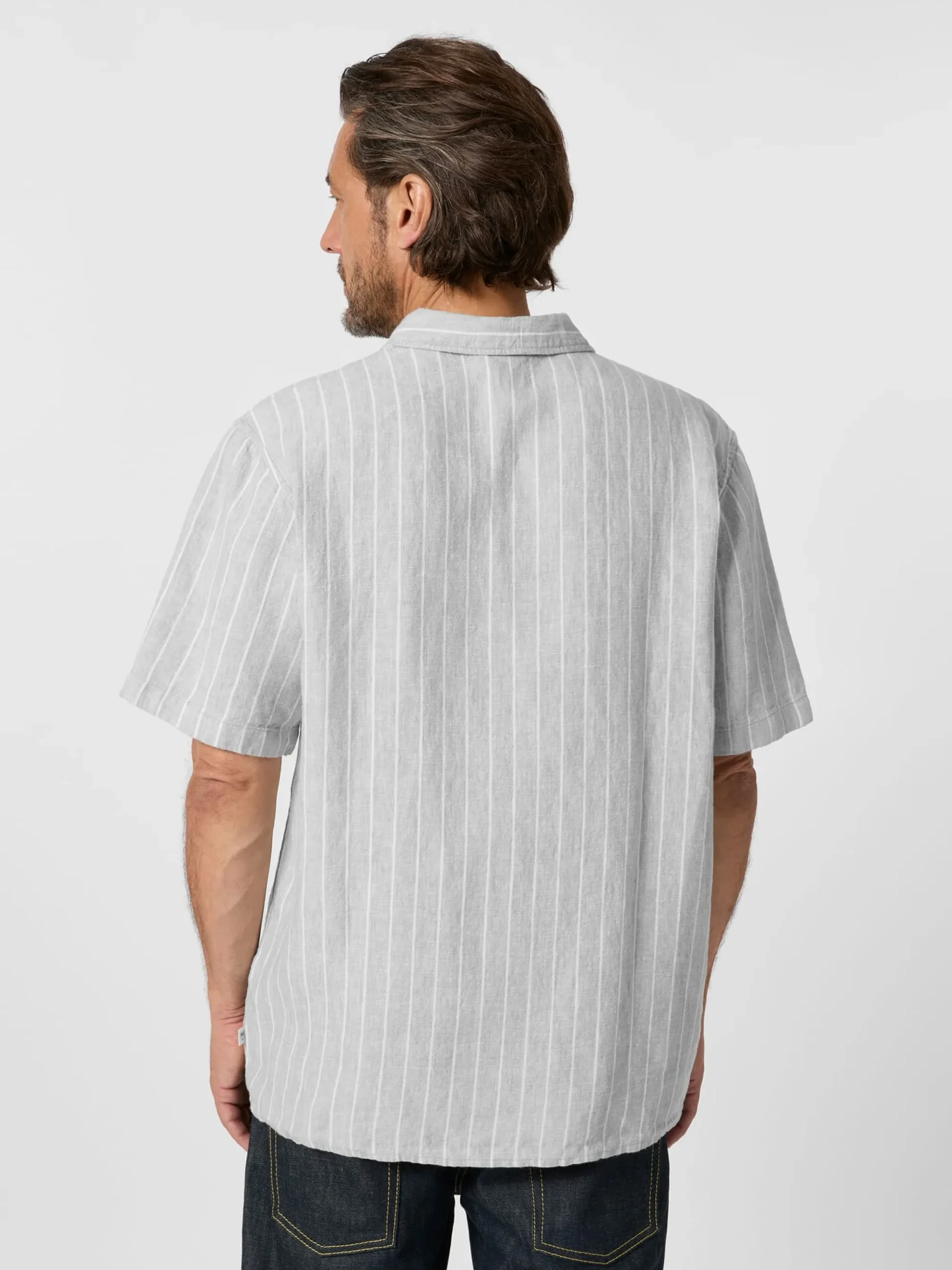 Hemden * Knowledge Cotton Apparel Herrenhed einen getreift Grau