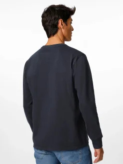 Shirts * Knowledge Cotton Apparel Herren-Henley-hirt Dunkelblau