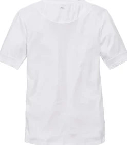 Shirts * Schiesser Herren-Henley-Shirt Halbarm Weiß