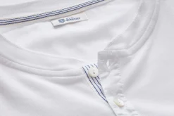 Shirts * Schiesser Herren-Henley-Shirt Halbarm Weiß