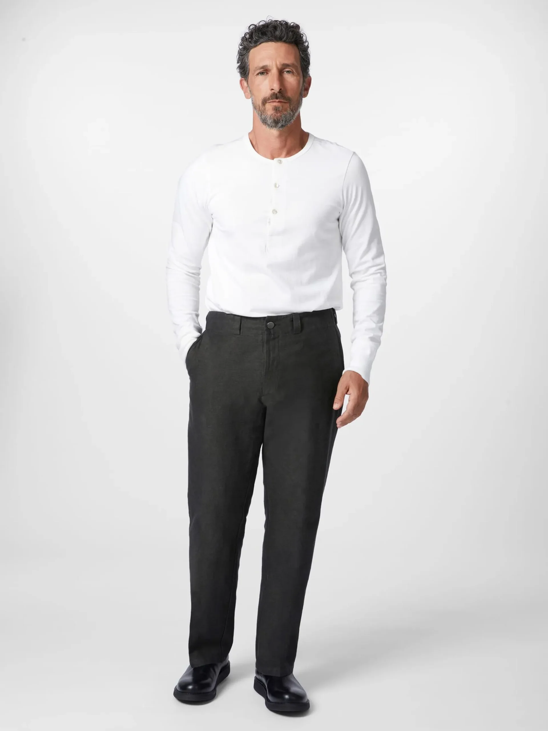 Hosen * About Companions Herrenhoe angechnittener Bund Anthrazit