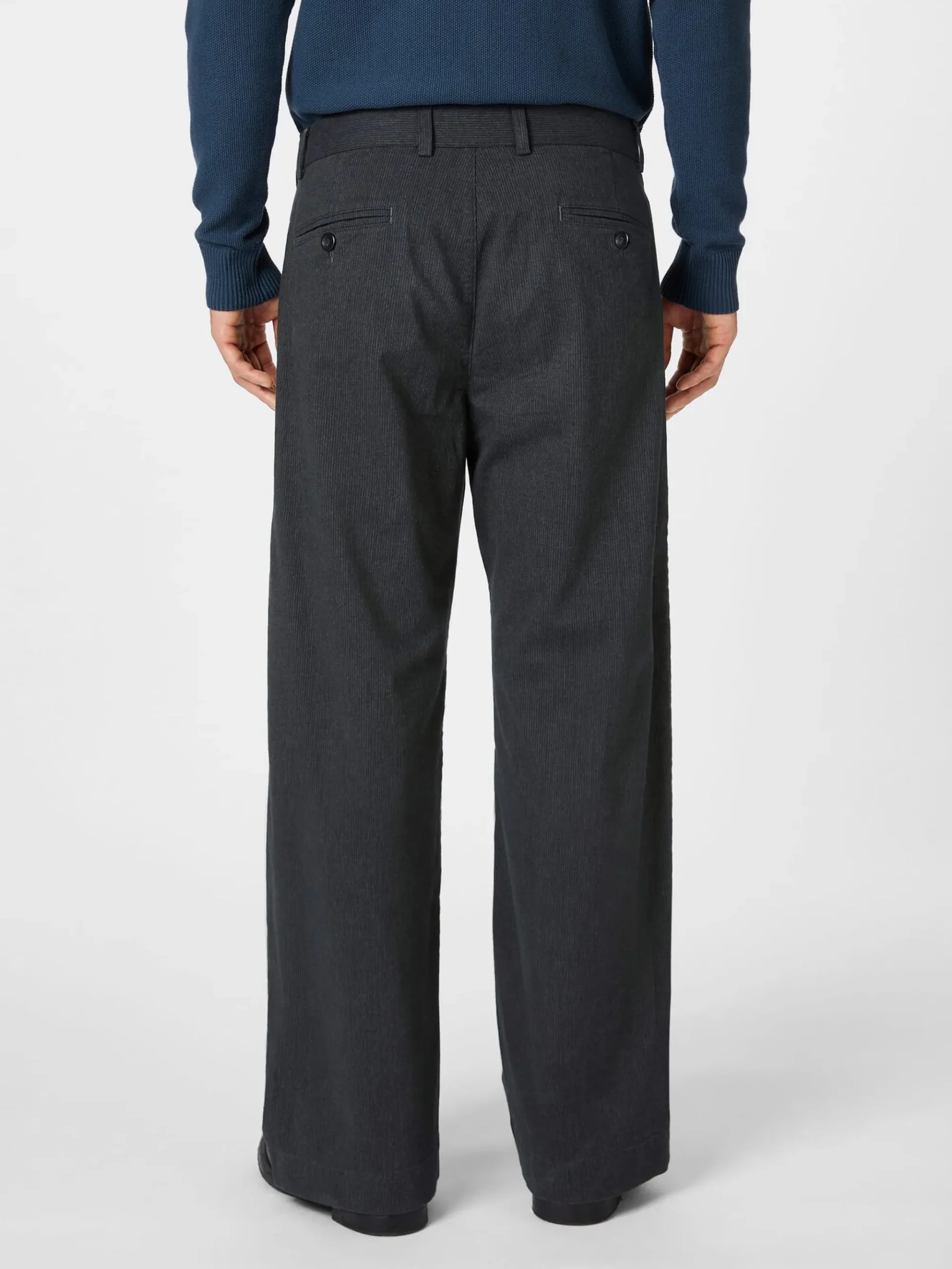 Hosen * Hannes Roether Herrenhose Strukturstreifen Anthrazit